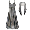 Silver Metallic Party Dress B429555