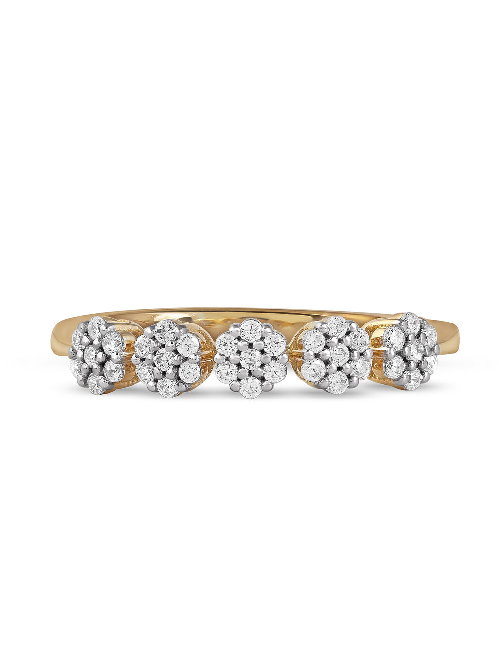 10K Yellow Gold Diamond Cluster Ring S26413