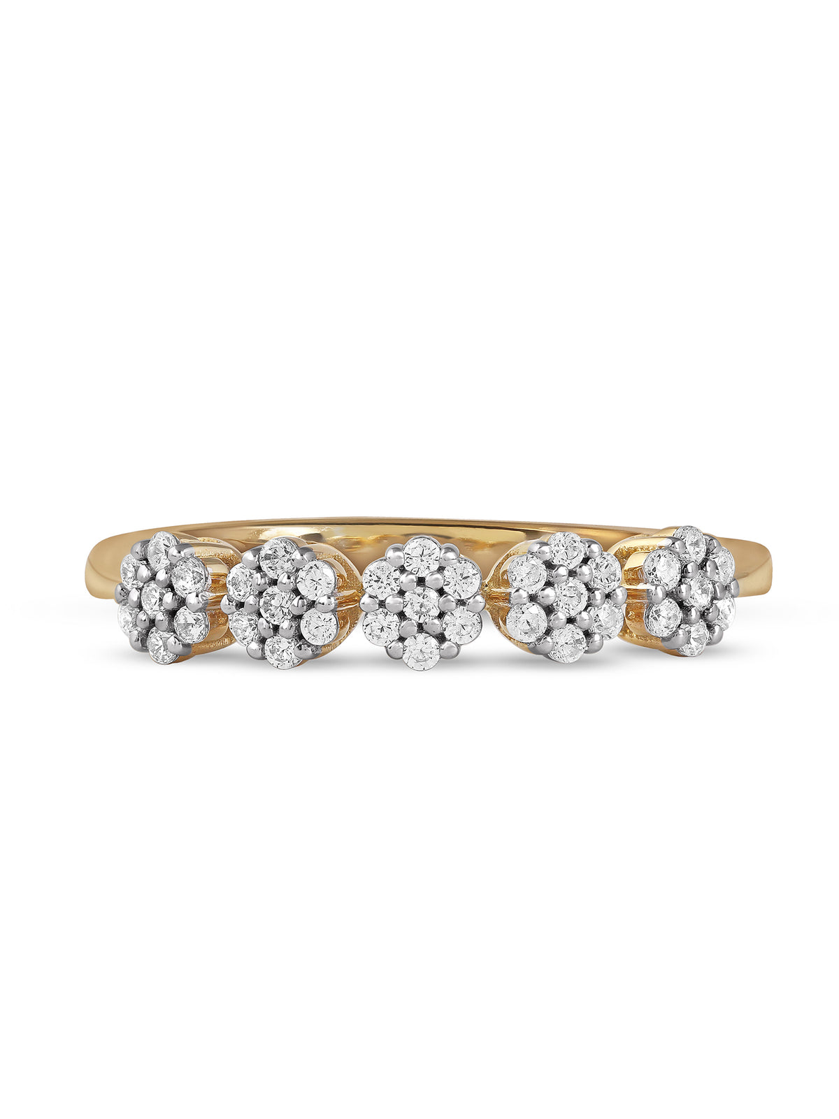 10K Yellow Gold Diamond Cluster Ring S26413