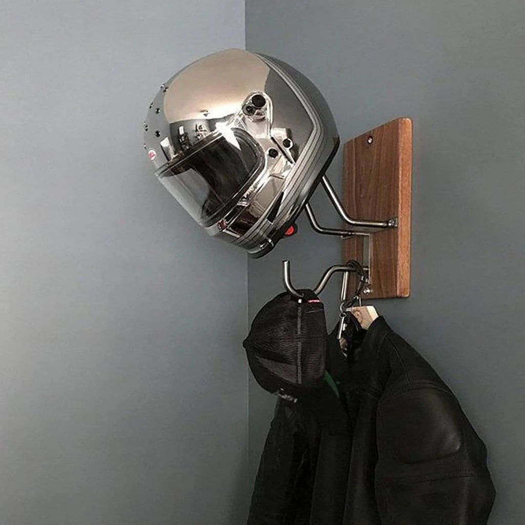 Wooden Wall Mounted Headhelmet Rack G84046