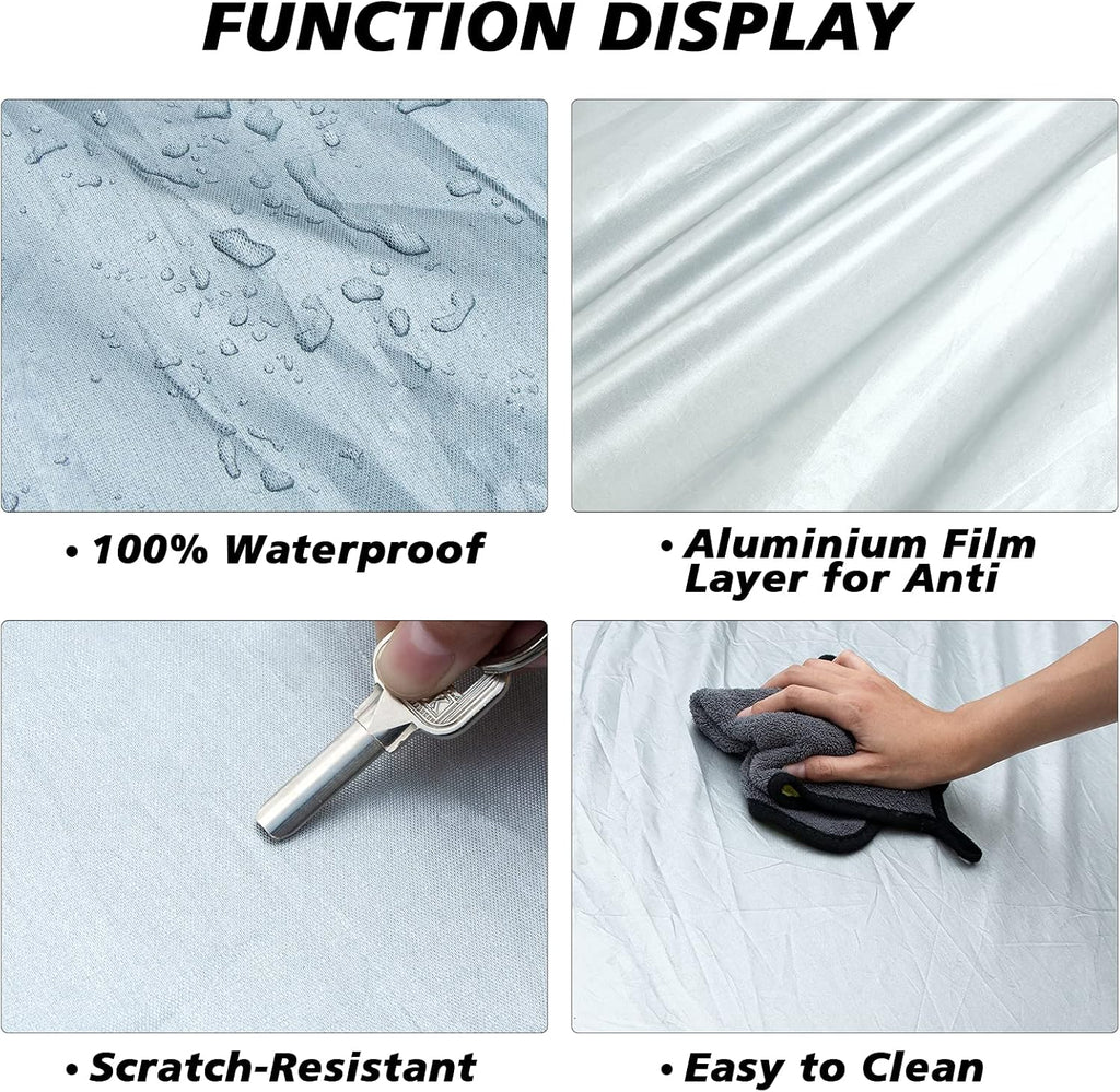 Waterproof All Weather Full Exterior Car Cover with Zipper for Sedan F26013