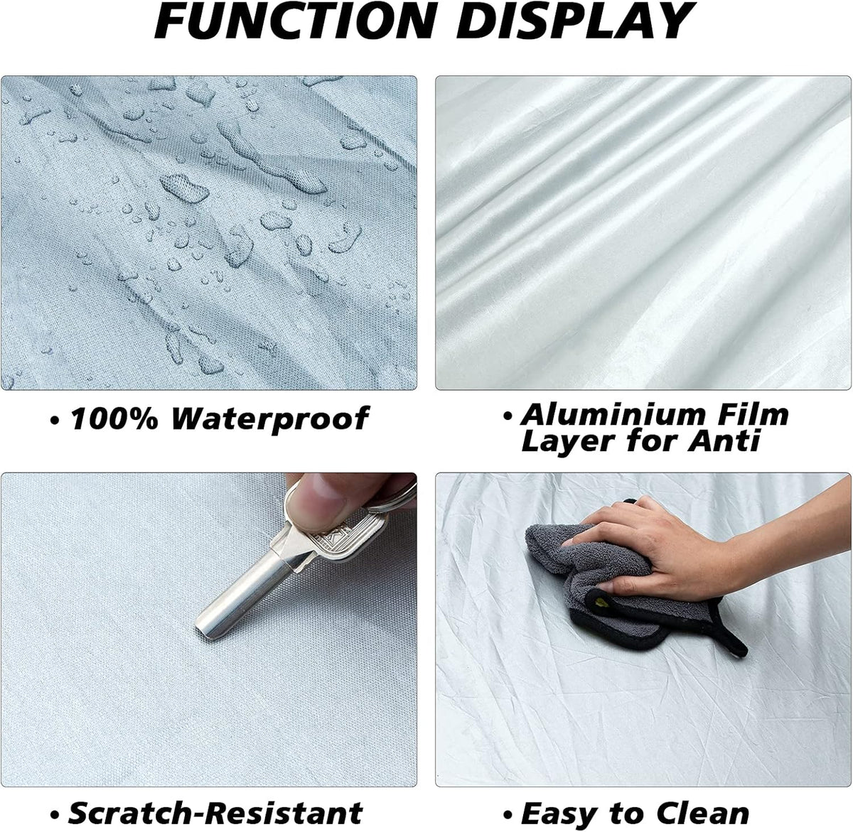 Waterproof All Weather Full Exterior Car Cover with Zipper for Sedan F26013