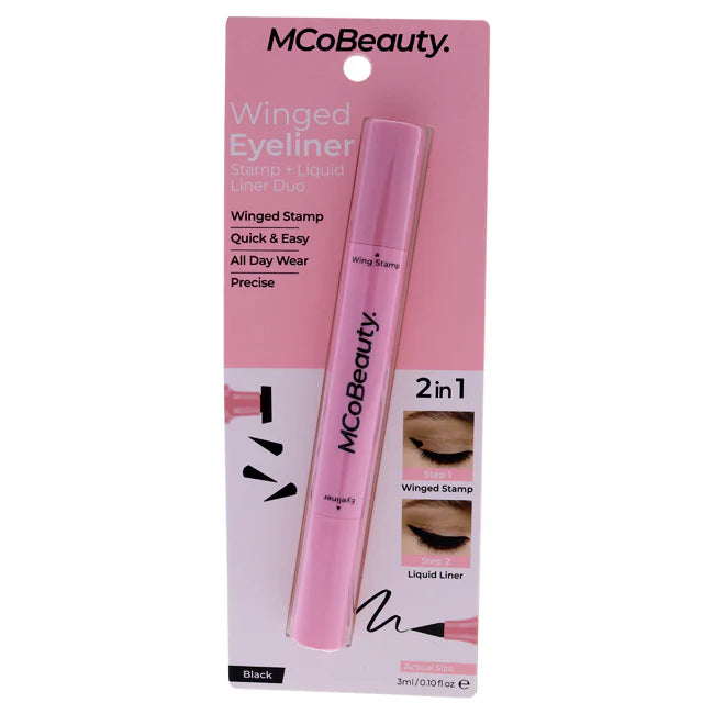 Winged Eyeliner Stamp and Liquid Liner Duo - Black - 0.1 oz Eyeliner I428990