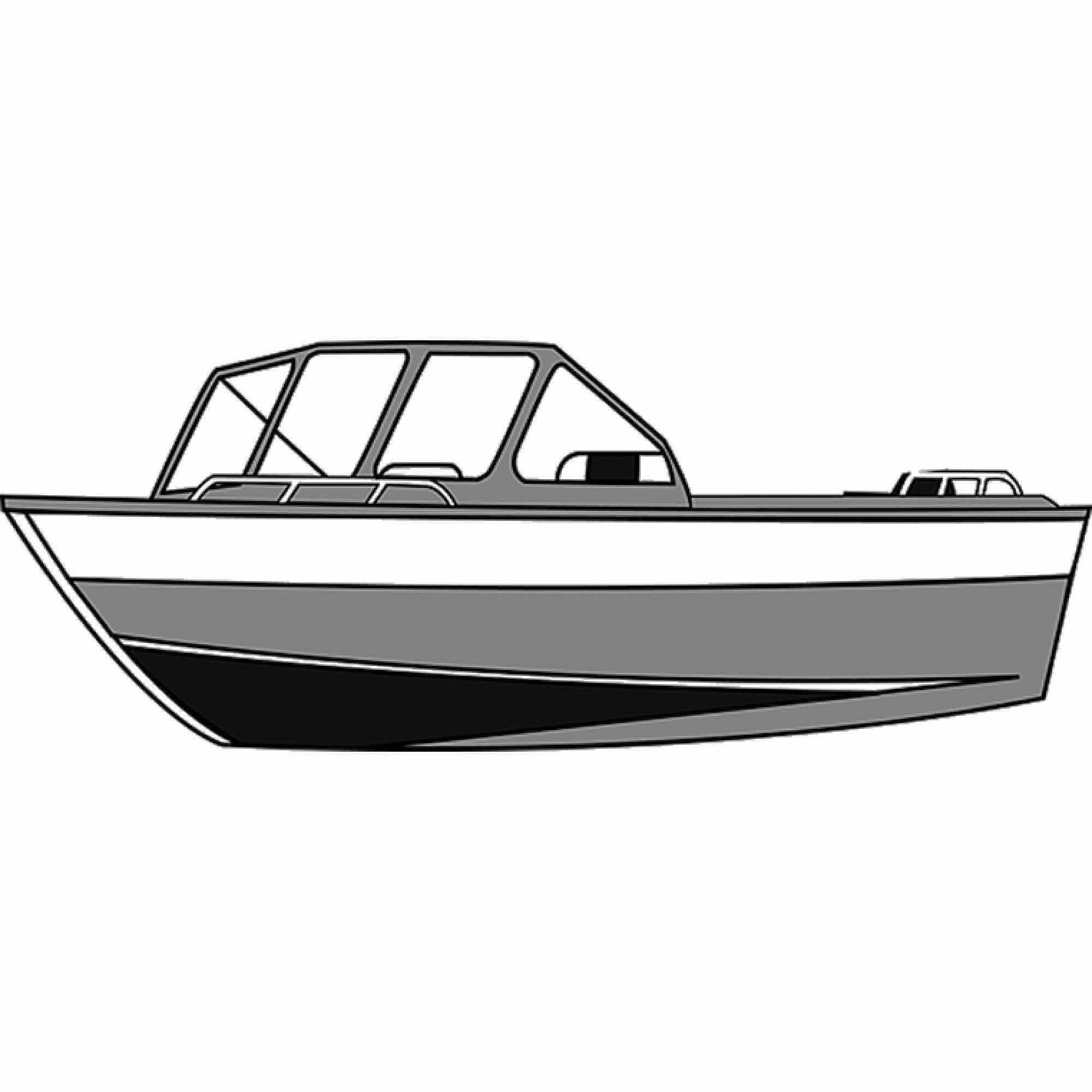 Aluminum Fishing Boat with Forward High Windshield Cover X975218
