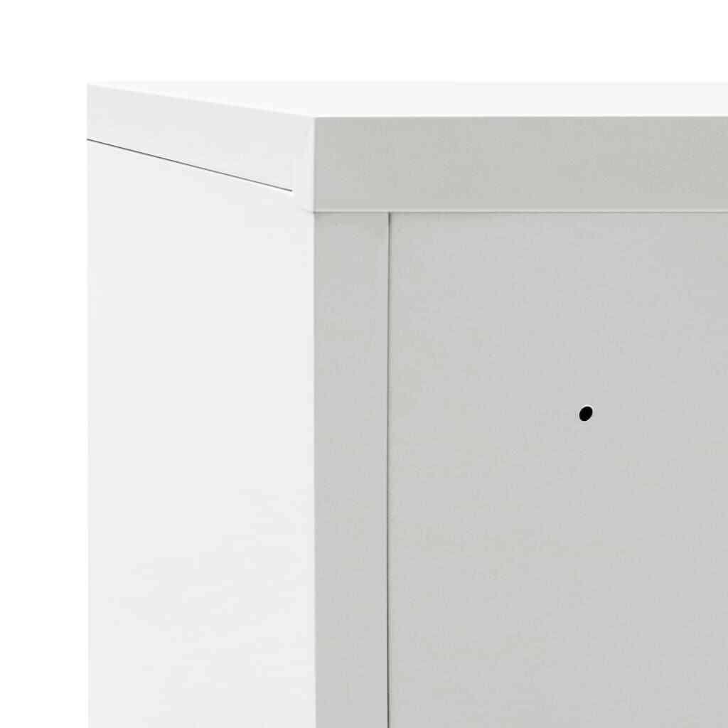 Gray Metal Office Cabinet with Sliding Doors W599