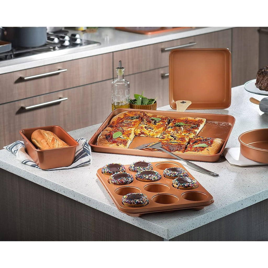 20 Pc Non Stick Copper Cookware Set V733