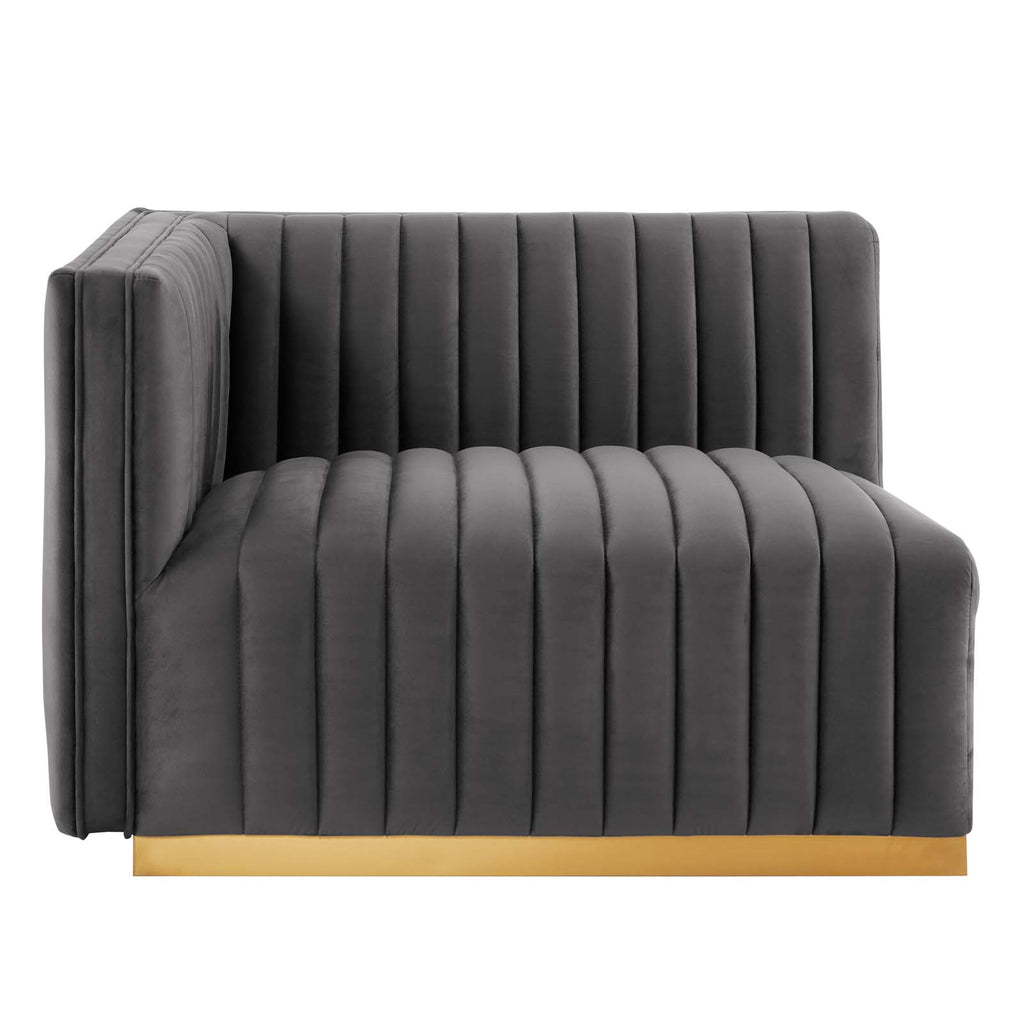 5-Piece Velvet Sectional P2882