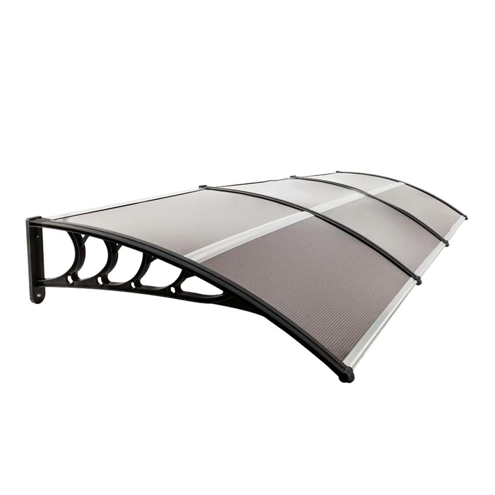 Brown Patio Awning with Black Holder Y3852