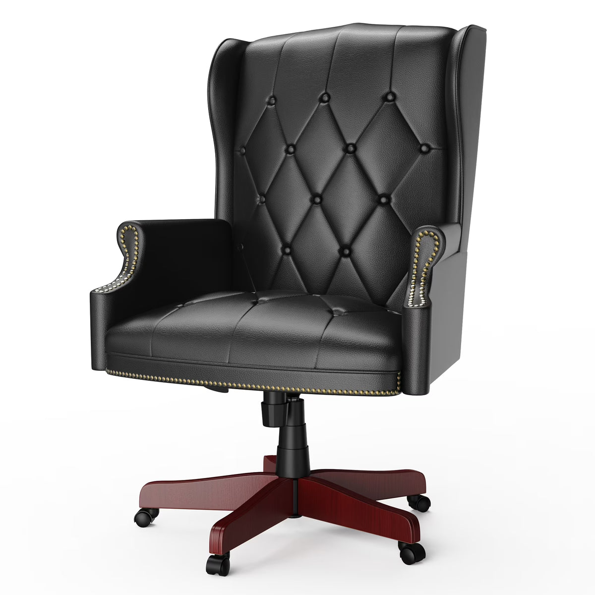 Black Ergonomic PU Leather High Back Office Chair U69816