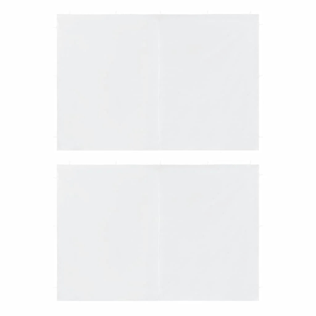 Party Tent Sidewall 2 pcs with Zipper PE White V386