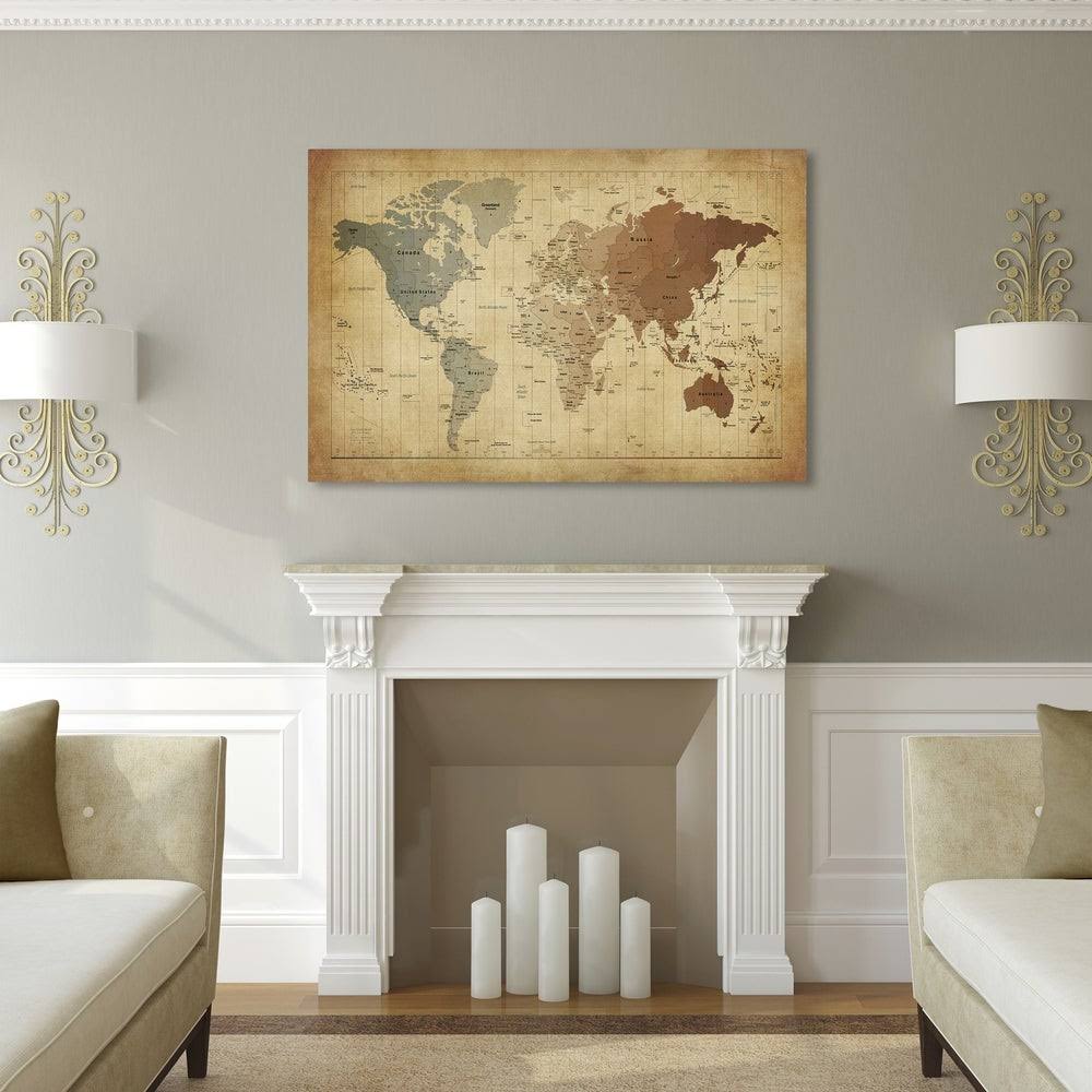 Map Canvas Art - 35 x 47 Z809