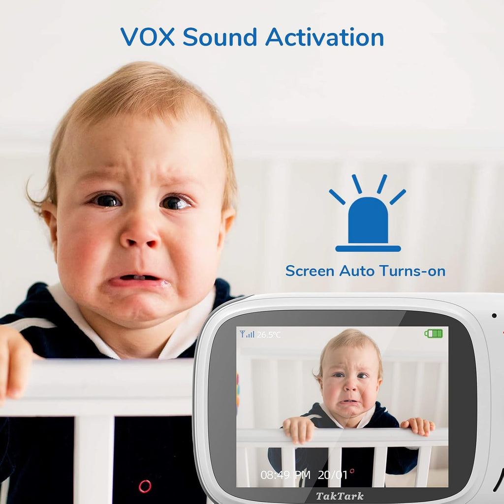 Baby Monitor with Camera and Audio, No WiFi, 2-Way Talk-Back, Infrared Night Vision R113921