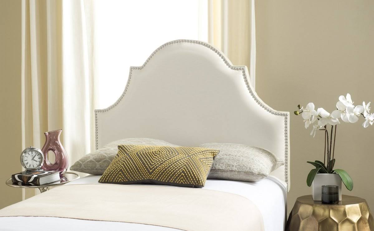 White Leather Full Headboard A1165