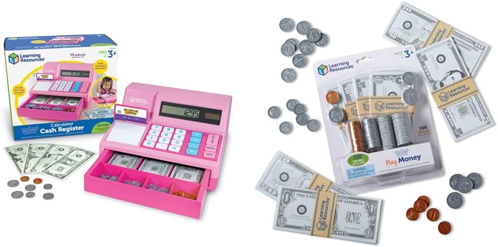 Pretend & Play Calculator Cash Register, 73 Pieces, Ages 3+ K165091