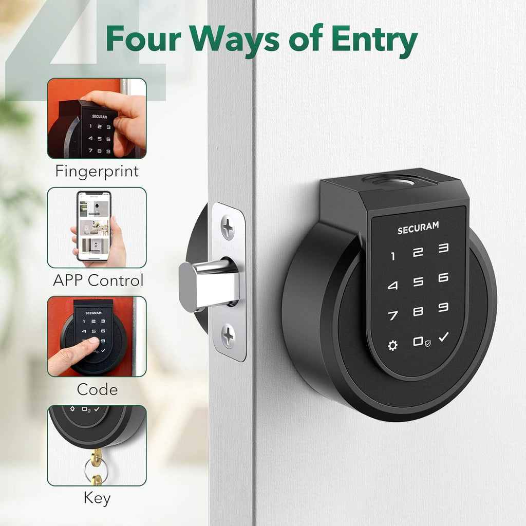 Touch Smart Lock Deadbolt with Smart Hub, Fingerprint, Touchpad, Remote Control, Voice Control, Auto-relock and Alarm D735