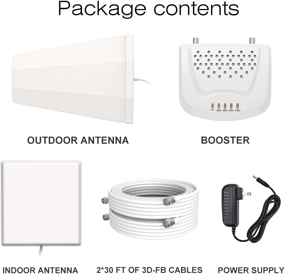 Cell Phone Booster, 4,000 Square ft, 2G/3G/4G LTE, 5G Ready D158