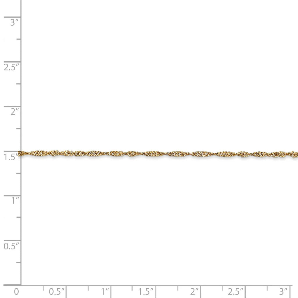 14k Yellow Gold Chain Necklace Z9426