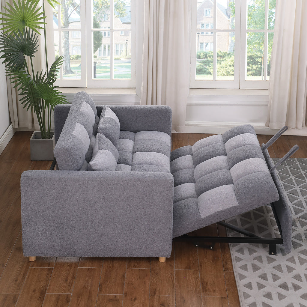 Gray Convertible Sofa Bed Couch M704