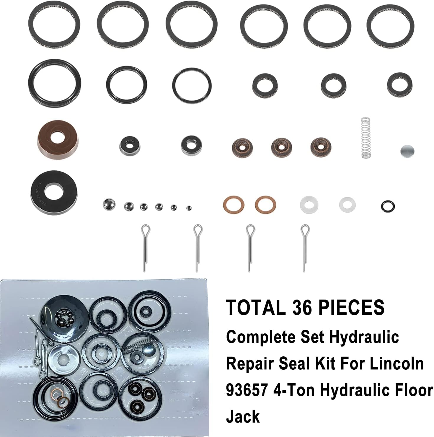 4 Ton Hydraulic Floor Jack Seal Replacement Repair Kit Pack of 2 G584165