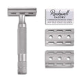 Stainless Steel Adjustable Double Edge Safety Razor with 5 Razor Blades V562699