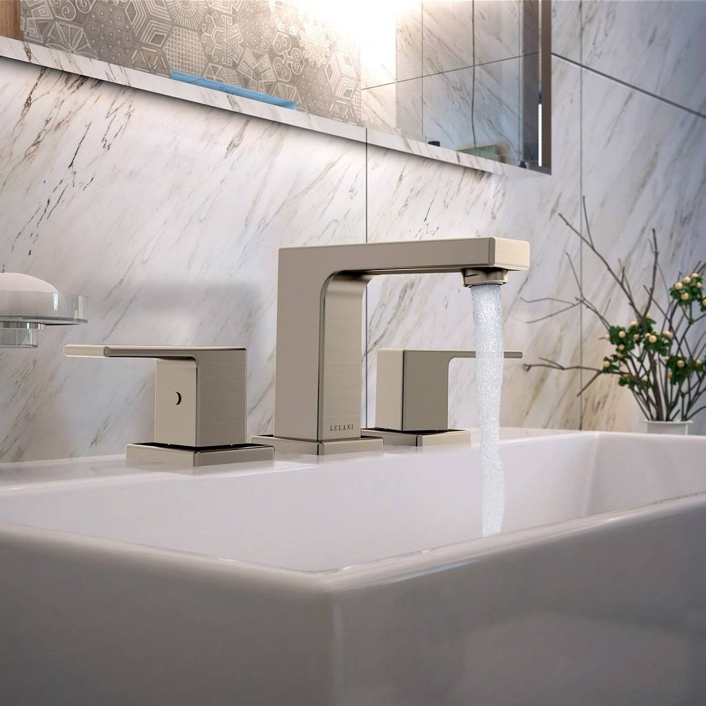 Brushed Nickel 2-Handle Bathroom Faucet D411
