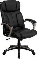 High Back Folding Black Leather Executive Swivel Office Chair N7950