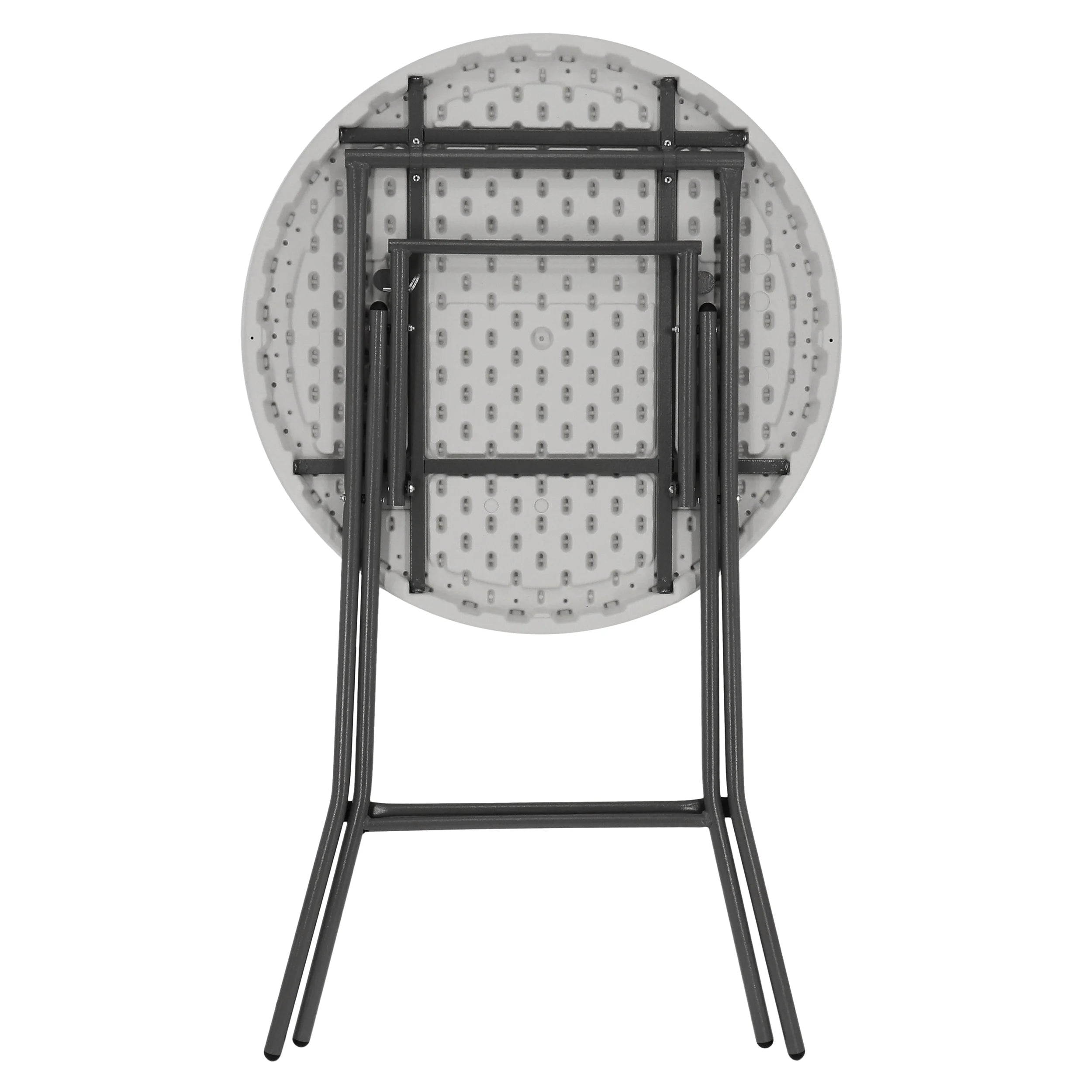 31 Inch Plastic Round Folding Bar Table in White A161410