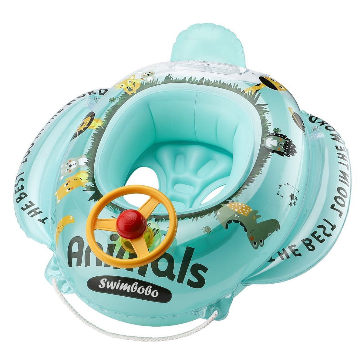 Inflatable Baby Swim Float Pool Ring with Sun Protection W979620