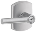 Satin Chrome Keyed Entry Lever Lock K694855