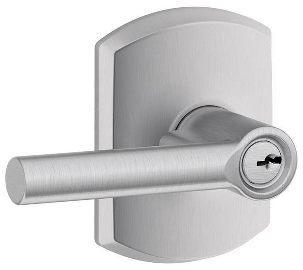 Satin Chrome Keyed Entry Lever Lock K694855