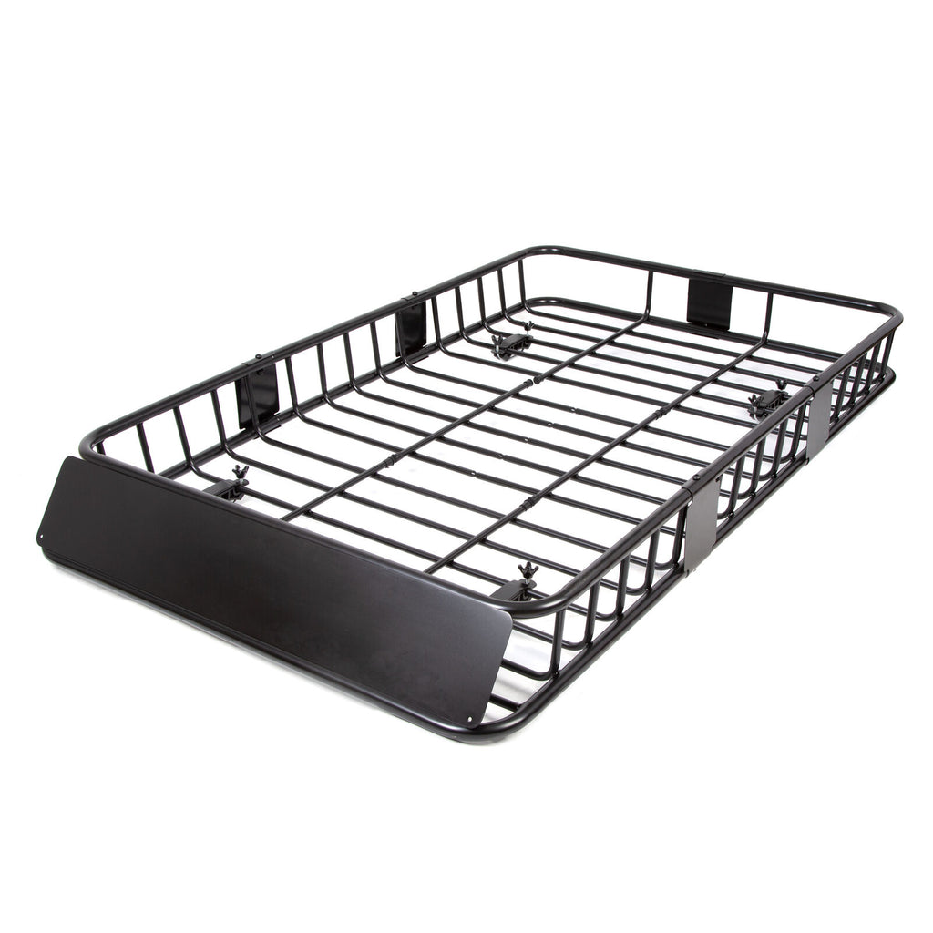 Black Roof Rack Cargo Carrier with Extension Luggage Basket P341
