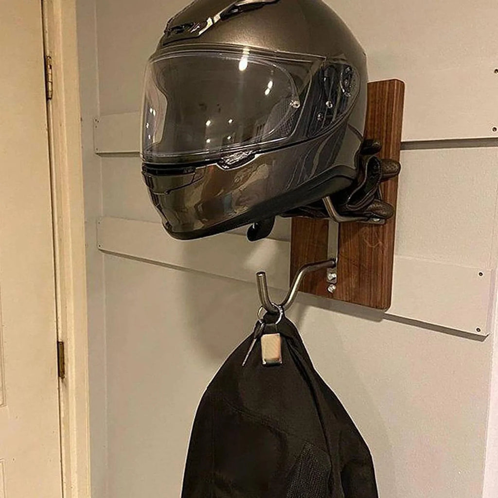 Wooden Wall Mounted Headhelmet Rack G84046