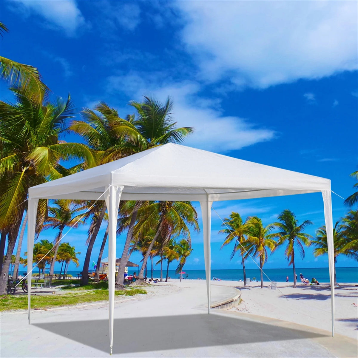 Portable Waterproof Tent (10 x 10 x 8.5)" / (300 x 300 x 260)cm White V580317