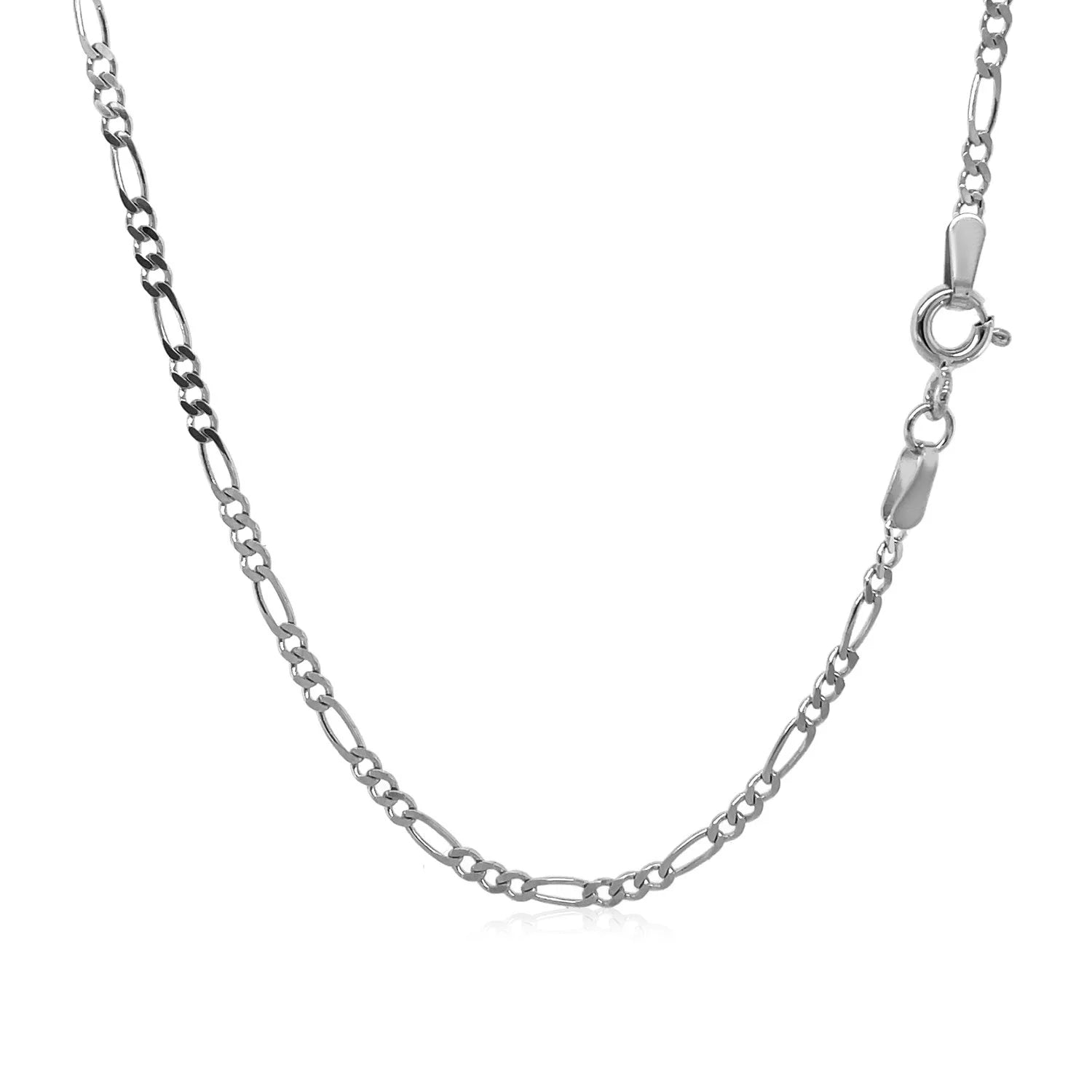 14K White Gold Solid Figaro Chain 20'' H85916