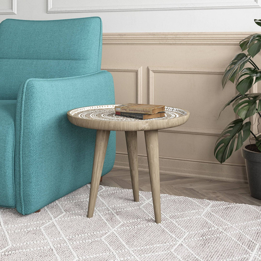 Hand Carved Side Table H464