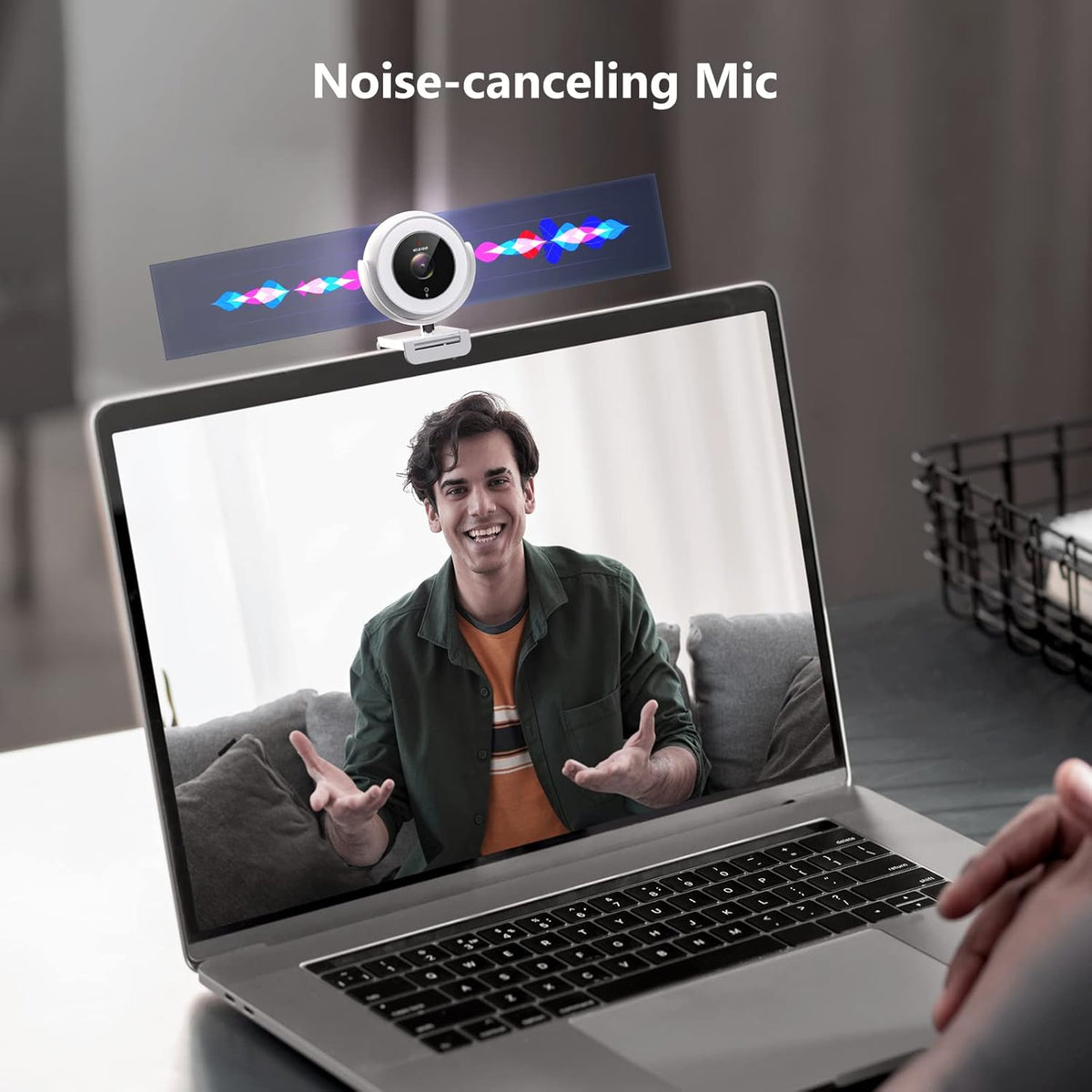 White 1080P Webcam with Remote Control E8798