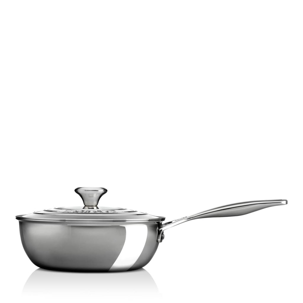 2 Quart Stainless Steel Saucier Pan with Lid T3431