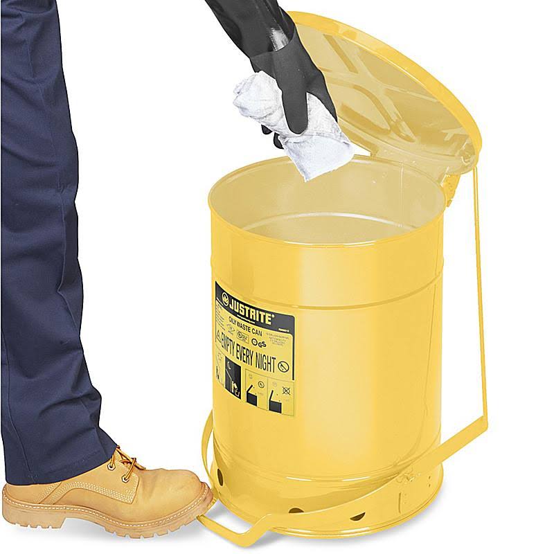 21 Gallon Yellow Oily Waste Can K9468
