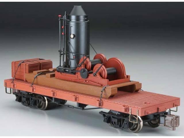 Log Skidder with Crates on 20ft Log Car X4305