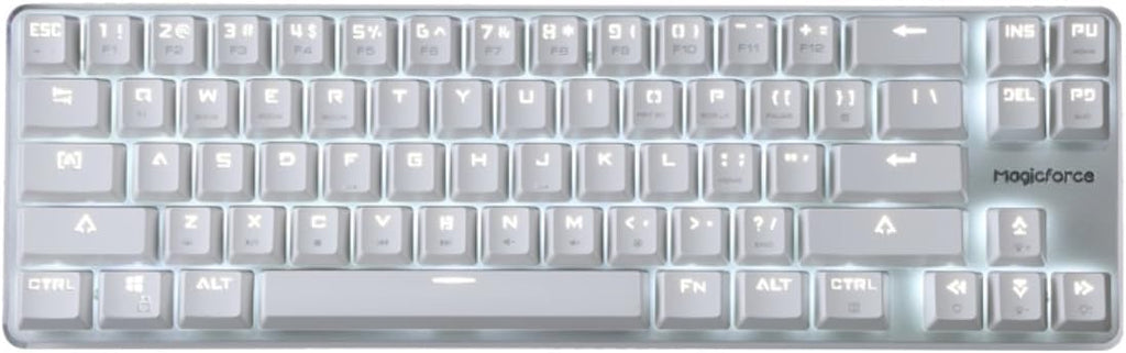 68-Key White Wired Mechanical Gaming Keyboard N383010