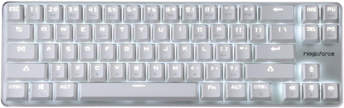 68-Key White Wired Mechanical Gaming Keyboard N383010