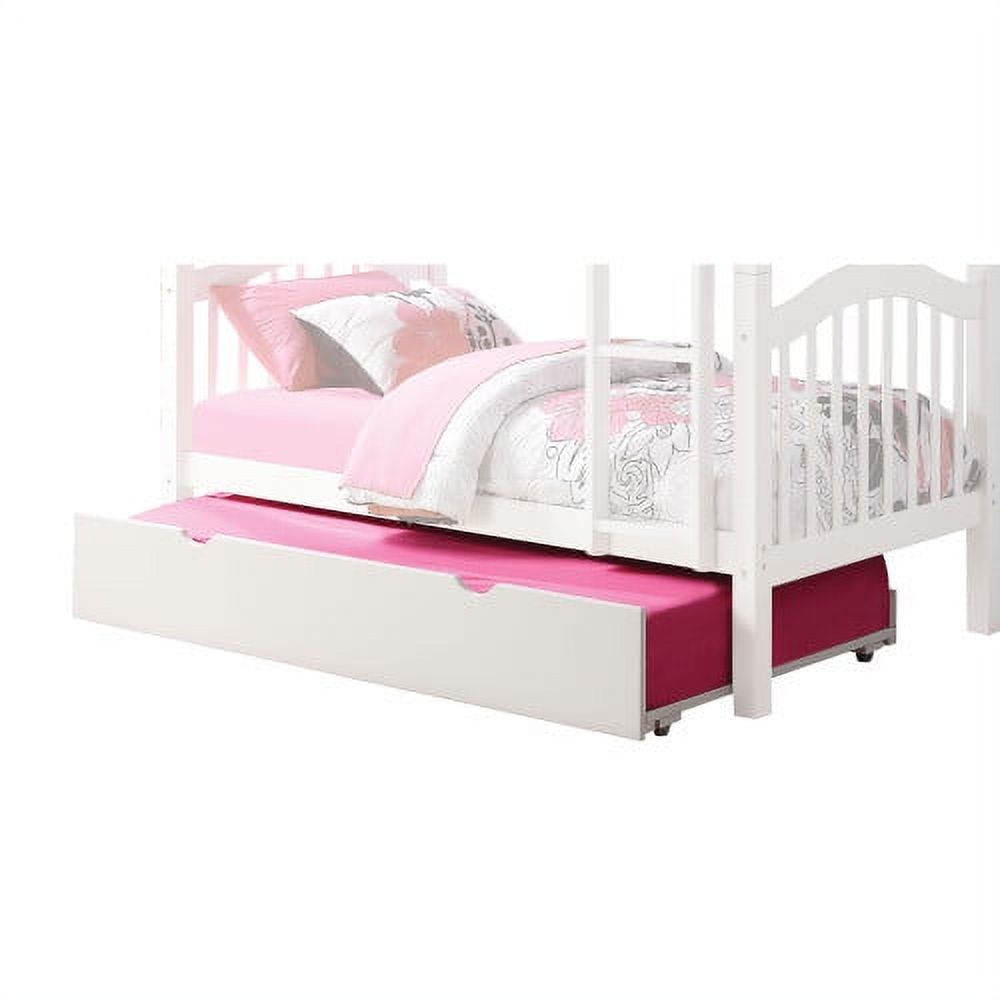 White Twin Trundle with Pull Down Bed B2308