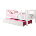White Twin Trundle with Pull Down Bed B2308