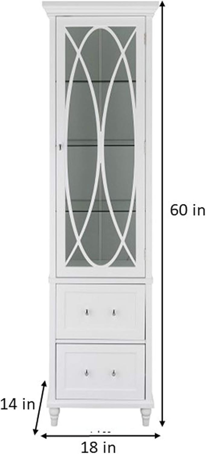 White Linen Floor Cabinet Y4925