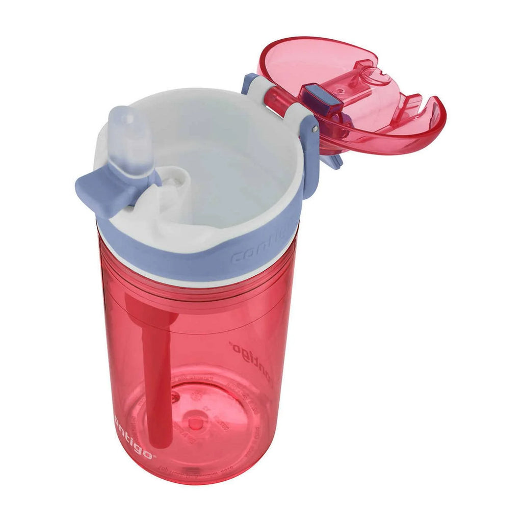 2-in-1 Tumbler with 4oz Snack Holder and 13oz Water Bottle, BPA Free Tritan, Purple & Pink, 2 Pack U796