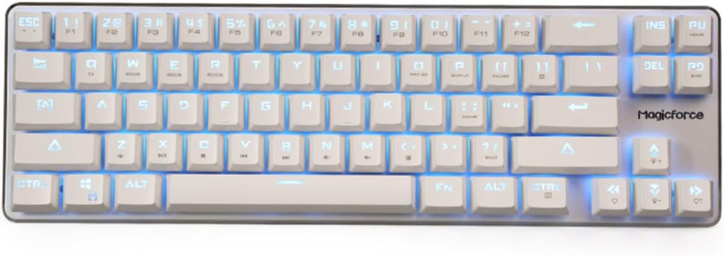 68-Key White Wired Mechanical Gaming Keyboard N383010
