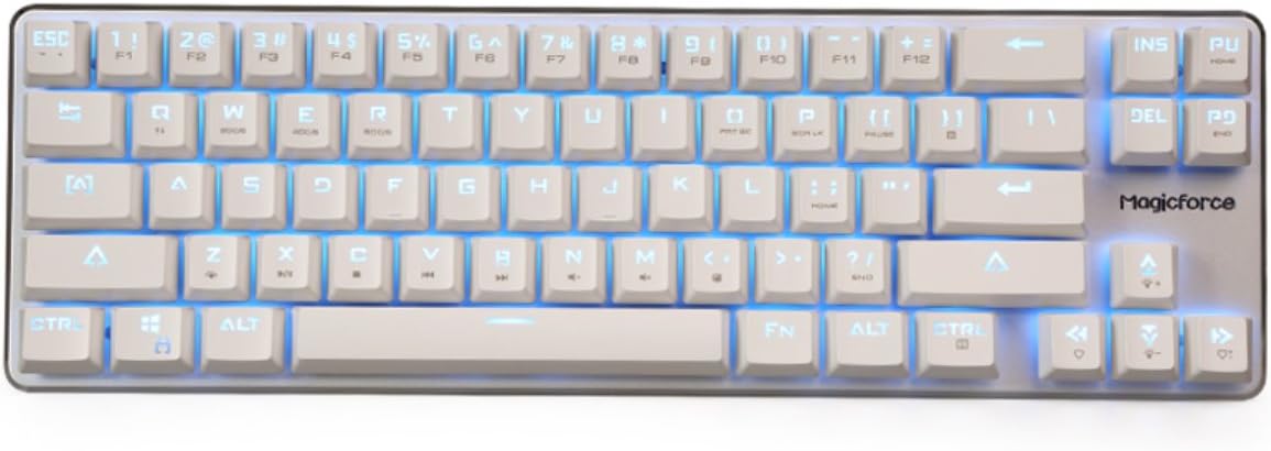 68-Key White Wired Mechanical Gaming Keyboard N383010