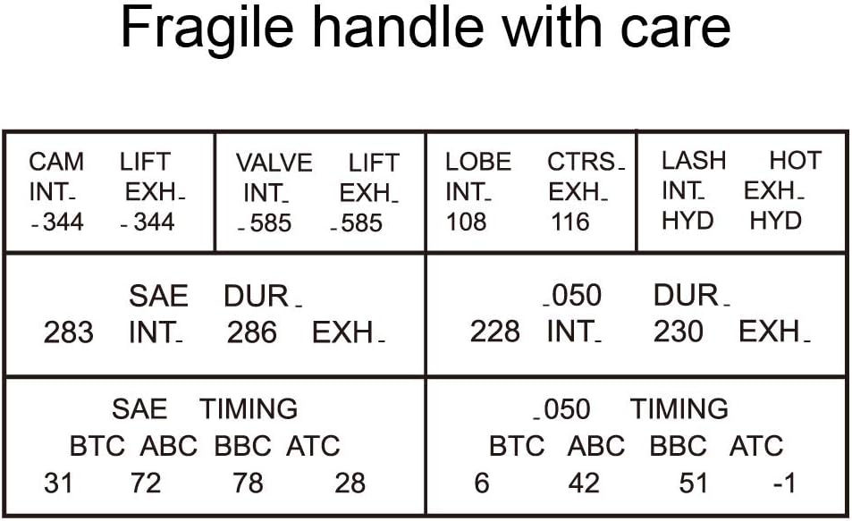 Camshaft 585 Lift 286° Duration Compatible with LS LS1 X46378