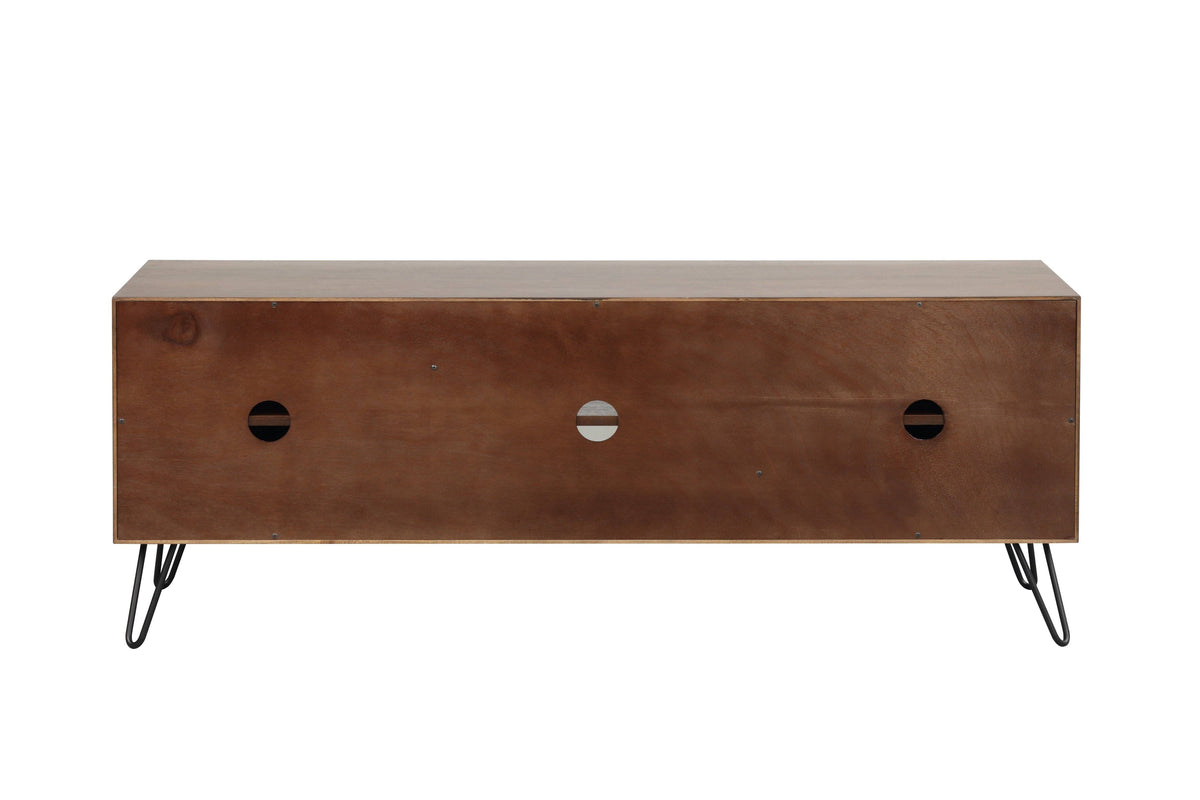 Dark Brown 2-Door 2-Shelf Media Console D200