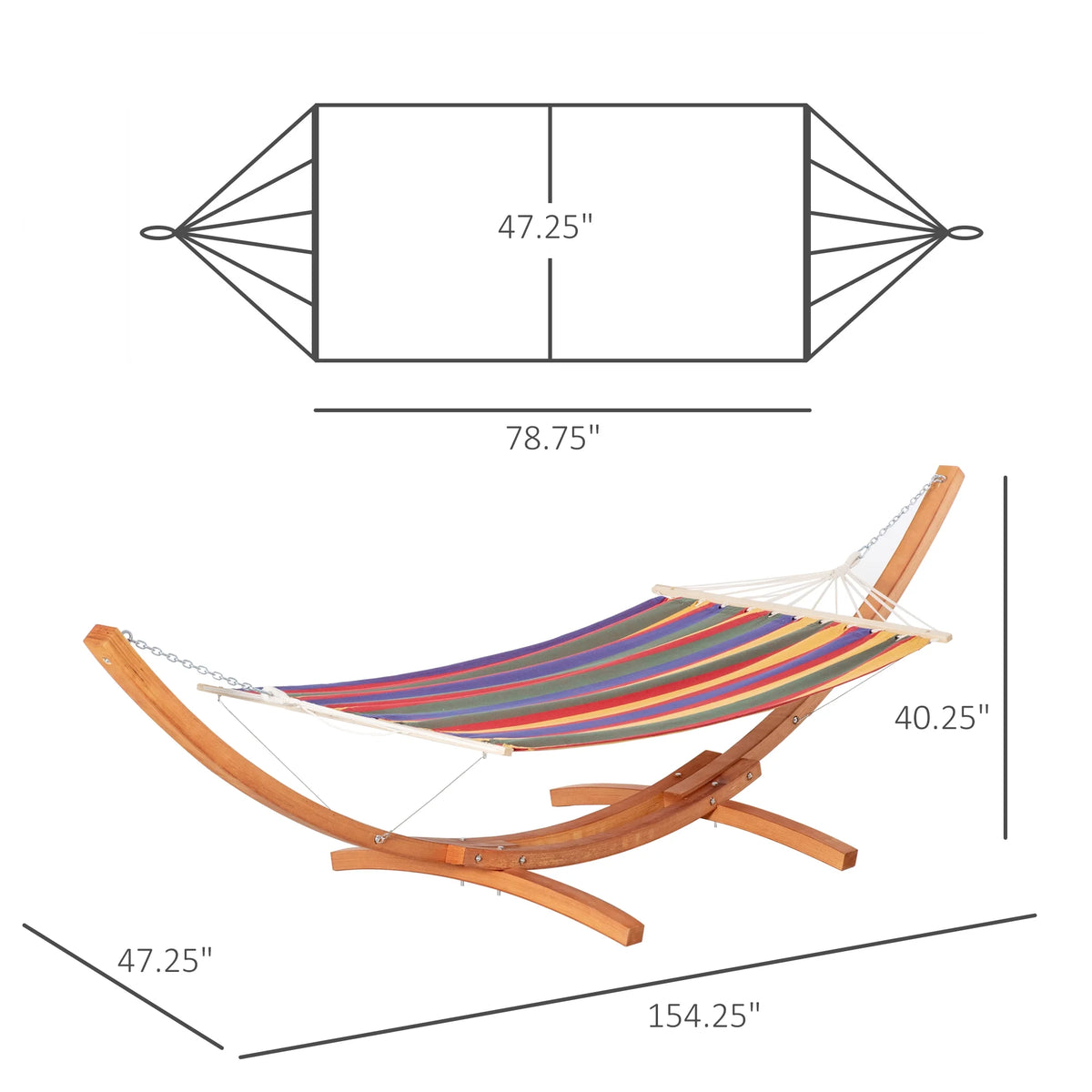 Rainbow Hammock with Stand T991